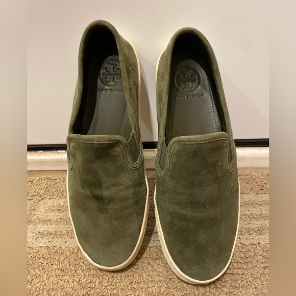 Tory Burch Jesse Green Suede Slip On Athletic Loafers Womens Comfort Shoes 7 M - Picture 4 of 15